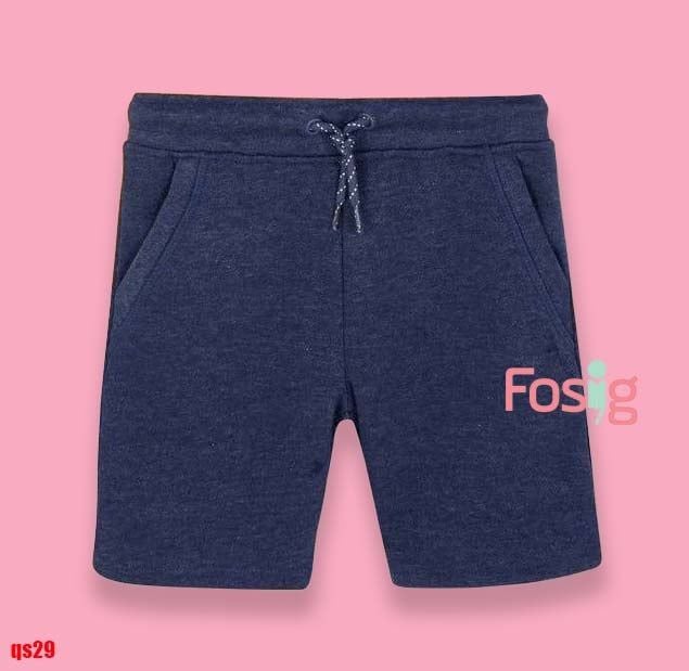  [13-14kg; 17-24kg] Quần Short Thun Da Cá Dây Rút PM Bé Trai - Navy Trơn 