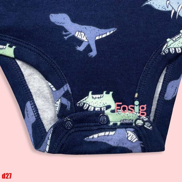  4-5,5kg; 10-11kg 3M-6m  Bodysuit Tay Ngắn Bé Trai Cter50- Navy KL màu D27 