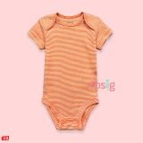  4-5,5kg; 7-7,5kg; 10-13kg 3M-24M Bodysuit Tay Ngắn Bé Trai Cter50- Sọc cam trắng D27 