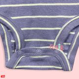  4-13kg; 3M-24M Bodysuit Tay Ngắn Bé Trai Cter50- Xanh xám sọc xanh D27 