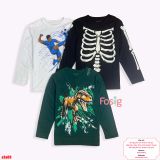  [10-15kg 24-58kg] Set 3 Áo Thun Tay Dài PL Bé Trai - Combo màu ngẫu nhiên 