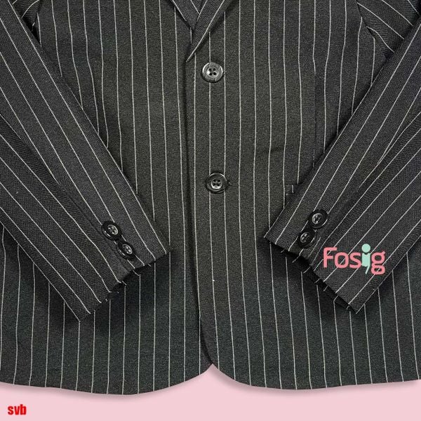  [12-24kg; 30-53kg] Set Bộ Vest Cho Bé - Sọc Đen 