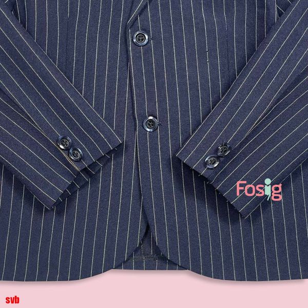  [12-24kg; 30-45kg] Set Bộ Vest Cho Bé - Sọc Navy 