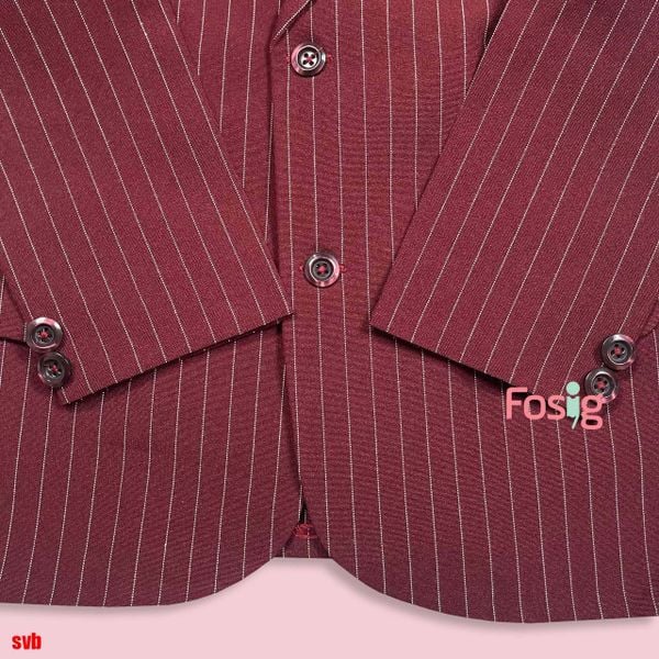  [12-19kg; 25-37kg; 46-53kg] Set Bộ Vest Cho Bé - Sọc Đỏ Đô 