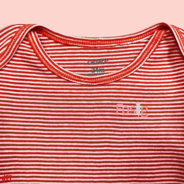  [10-13kg; 18-24m] Bodysuit Tay Ngắn Bé Trai Cter50 - Sọc Cam Nhỏ 