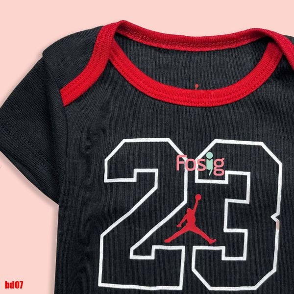  [0-18m] Bodysuit Tay Ngắn Bé Trai NK - Đen 23 