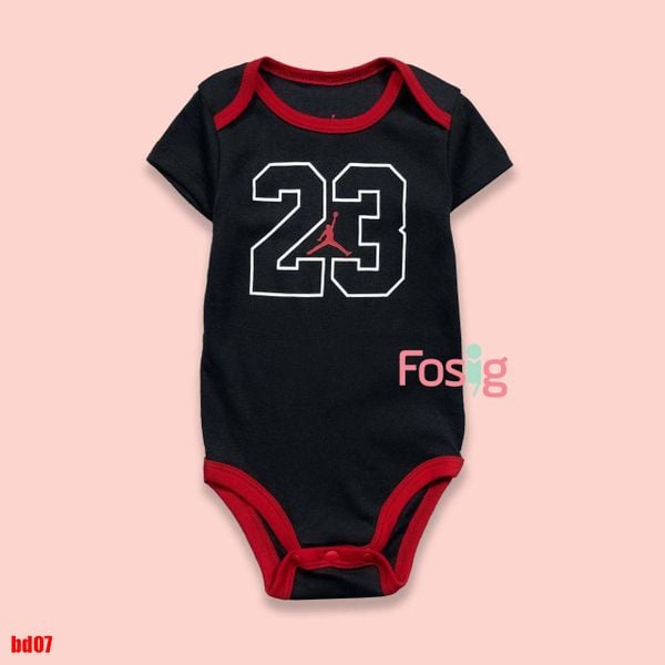  [0-18m] Bodysuit Tay Ngắn Bé Trai NK - Đen 23 