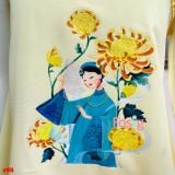  10-22kg Set áo yếm lễ hội cho bé gái- Vàng A104 