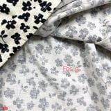  [15-16kg] Đầm thun coton Tay ngắn ON- Kem hoa lá đen B25 