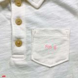  13-15kg Áo thun có cổ bé trai polo ON- Kem AT61 
