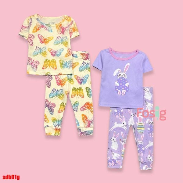  [0-9m; 10t-16t] Set 2 Đồ Bộ Dài Bé Gái PL - Combo ngẫu nhiên 