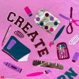  [17-27kg] Áo thun cotton tay dài bé gái- Hồng Create Learn AL0 