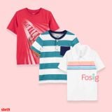  3-9kg 3M-12m  Set 3 áo thun tay ngắn bé trai CTer- S3A12T 