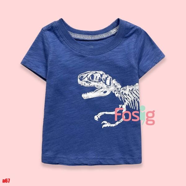  [3-9m ; 4T] Áo Thun Tay Ngắn Sơ Sinh Bé Trai Cter120 - Xanh Xám KL 