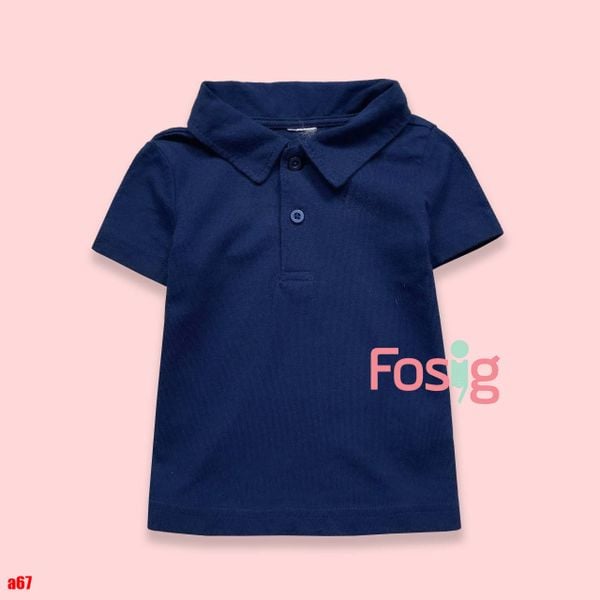  [3-6m] Áo Thun Tay Ngắn Sơ Sinh Bé Trai Cter120 - Navy Trơn 