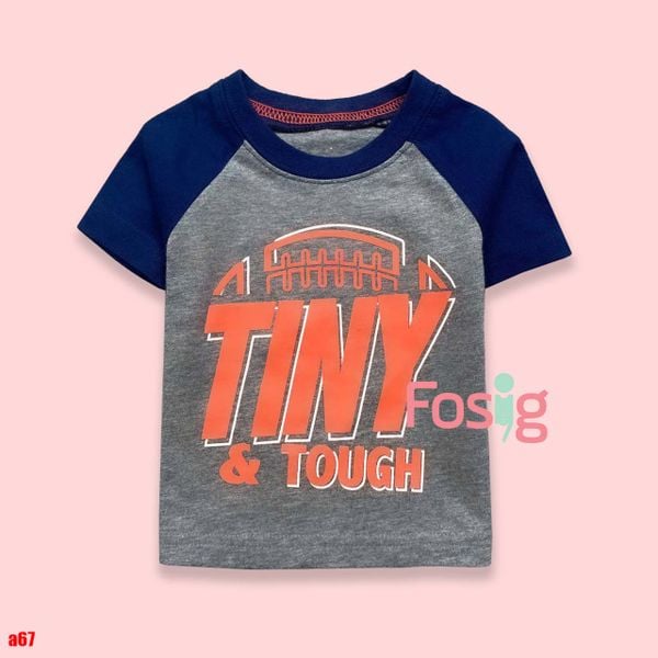  [3m] Áo Thun Tay Ngắn Sơ Sinh Bé Trai Cter120 - Navy Xám Tiny 