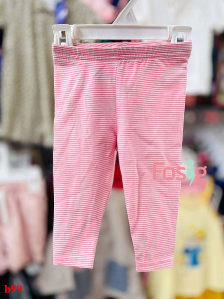  5-6kg Quần legging thun cotton- Sọc hồng trắng B99 