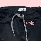  15-16kg; 4T Quần dài kaki bé trai có dây rút- Đen dây xám QD07 