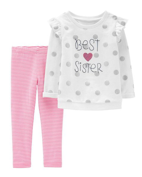  3M-2T Áo Sweater da cá cho bé gái- Trắng Best sister A111 