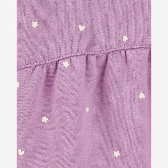  12M-3T Áo Sweater da cá cho bé gái- Tím Sao tim nhỏ A111 