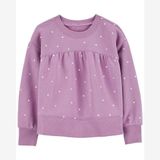  12M-3T Áo Sweater da cá cho bé gái- Tím Sao tim nhỏ A111 