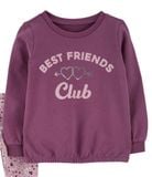  3M-18M ; 4T-6T Áo Sweater da cá cho bé gái- Tím BestFriends Club A111 