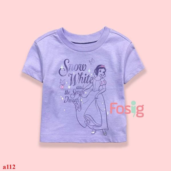  6M Áo thun tay ngắn bé gái GP- Tím công chúa Snow A112 
