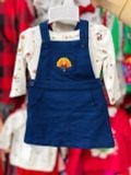 3m, 6m Set Yếm Đầm Bé Gái Cter - Navy Gà Mẹ 