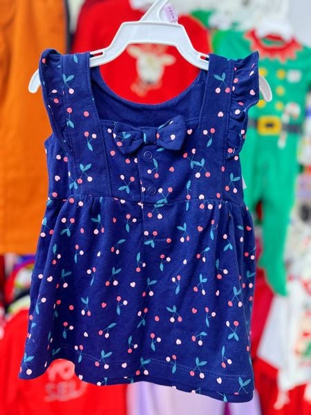  [0-3m] Đầm Cánh Tiên Bé Gái Cter - Navy Cherry 