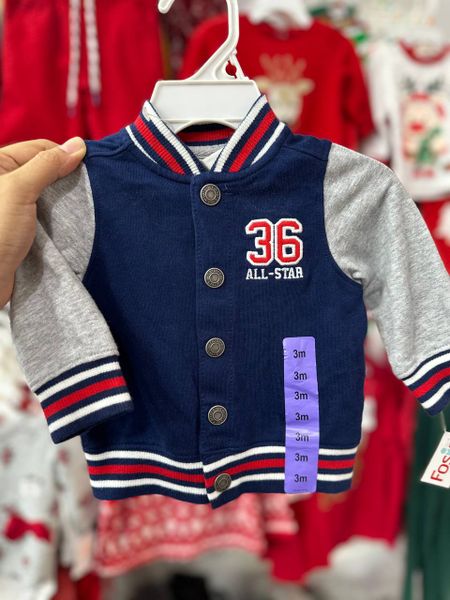  [3M] Áo Khoác Bé Trai Cter - Navy Sọc All Star 