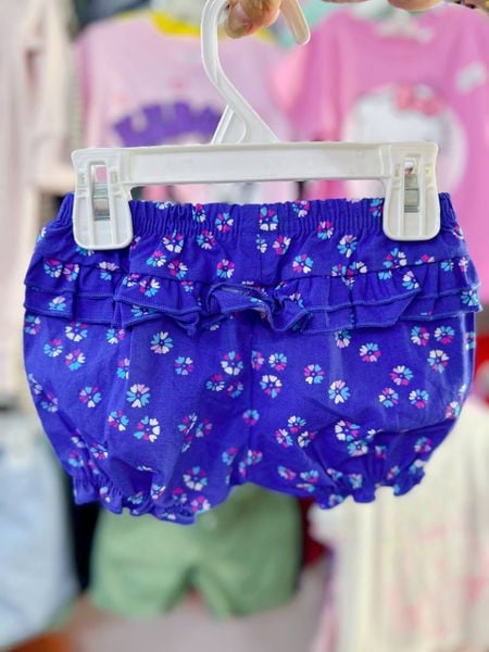  [3-7.5kg; 12-13kg 3-12m, 18-24m ] Quần Bí Vải Kate Bé Gái Cter - Xanh Dương Hoa 