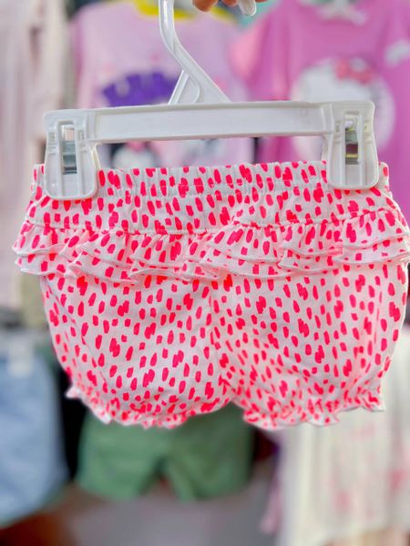  [3-5kg; 3m] Quần Bí Thun Bé Gái Cter - Trắng Chấm Hồng 