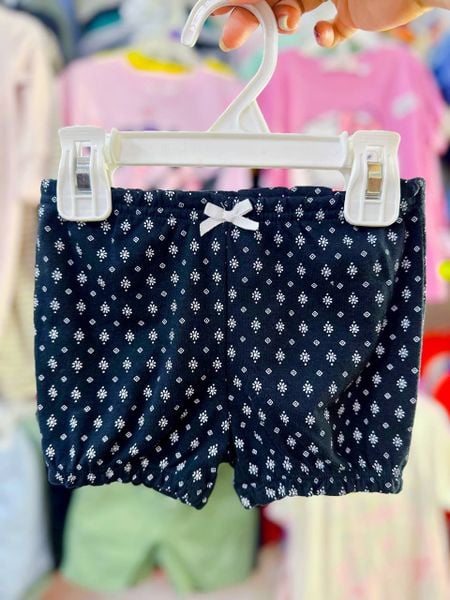  [3m-12m] Quần Bí Thun Bé Gái Cter - Đen Họa Tiết 