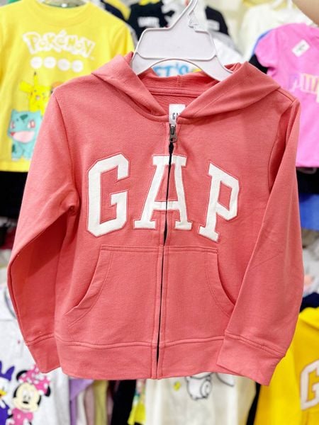  43-50kg  XS, XL-XXL Áo khoác G bé gái- Hồng chữ viền hồng AK04 