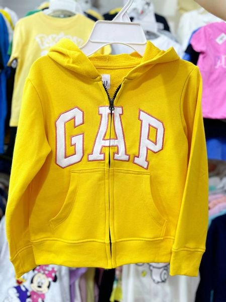  17-20kg; 36-50kg XS-XXL Áo khoác G bé gái- Vàng chữ viền hồng AK04 