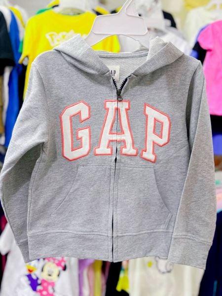  17-20kg; 24-36kg XS-XXL Áo khoác G Unisex- Xám chữ viền hồng AK04 