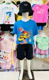  25-55kg S-XXL Đồ bộ tay ngắn bé trai- Xanh thể thao DB86 