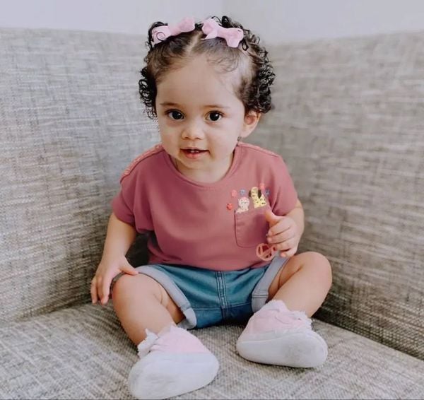  13-14kg;  16-17kg Áo Thun Tay Ngắn Bé Gái Cter - Hồng Chó Mèo 