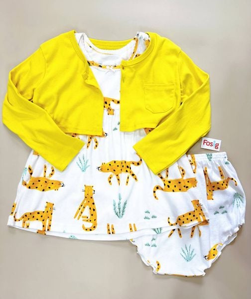  [14-17kg] Set 3 Áo Khoác Và Váy Gymboree - Vàng Hổ 