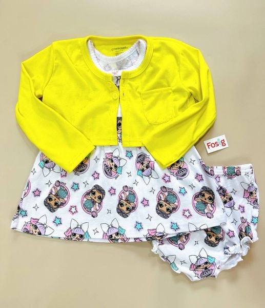  [10-17kg] Set 3 Áo Khoác Và Váy Gymboree - Vàng Em Bé 