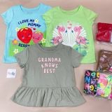  [6-17kg] Set 3 Áo Thun Tay Ngắn PL Gara Bé Gái - Combo màu ngẫu nhiên 