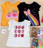  [6-17kg] Set 3 Áo Thun Tay Ngắn PL Gara Bé Gái - Combo màu ngẫu nhiên 