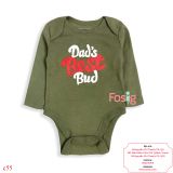  [0-3M ; 12-24M] Bodysuit Tay Dài Bé Trai ON - Xanh Rêu Đậm Best 