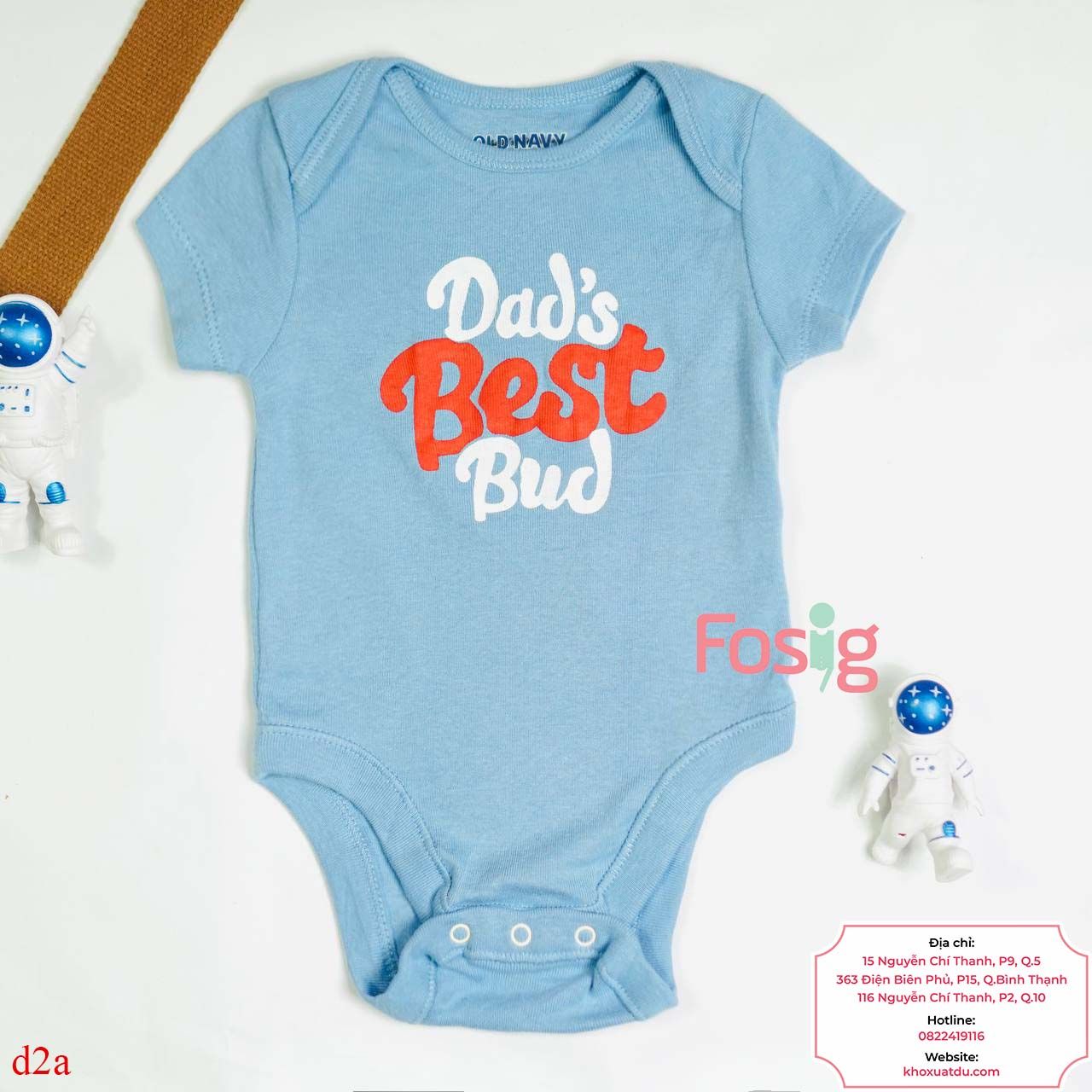  [0-24M] Bodysuit Tay Ngắn Bé Trai ON - Xanh Trời Best Đỏ 