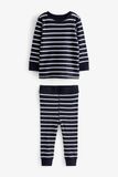  [7-16kg] Set Đồ Bộ Dài Bé Trai Nxt - Đen Sọc Trắng 