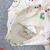  [6-9kg; 12-13kg] Set Đồ Bộ Ngủ Ngắn Pijama Vải Xô Cho Bé - Kem Gấu Hoa 