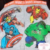  [18-19kg] Áo Khoác Nỉ Hoodie Bé Trai Marvel - Đen Xám Marvel 