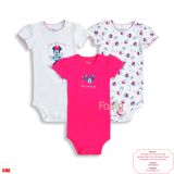  [12-15kg] Set 3 Bodysuit Tay Ngắn Bé Gái DN - Disney 