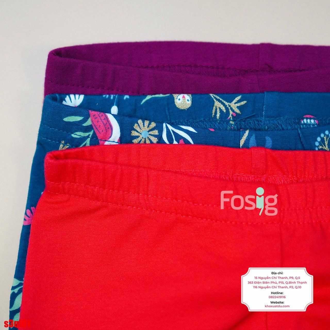  [6-18kg 24-33kg] Set 3 Quần Dài Legging Cter Bé Gái Mix Nhiều Màu - Combo Màu Ngẫu Nhiên 