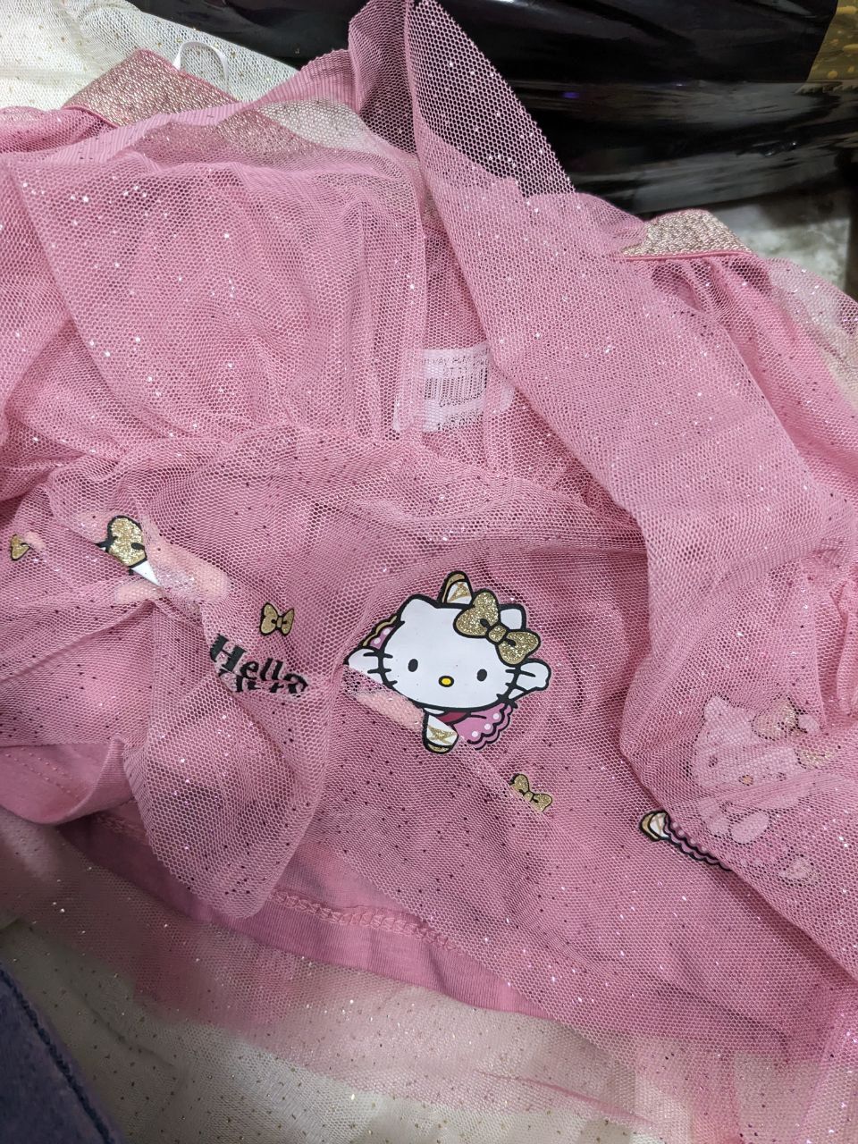  11kg - 22kg Chân váy H.M voan lưng thun co giãn, có lót thun cho bé gái- Hồng Hello Kitty CV09 